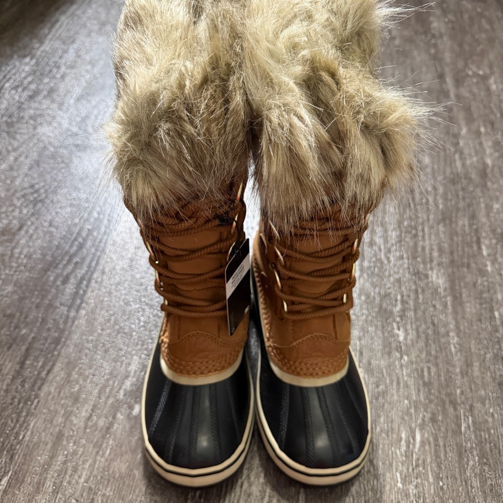 Sorel Joan of Arctic Waterproof Insulated Winter Boots Brown Faux Fur Women 6 - Picture 4 of 9
